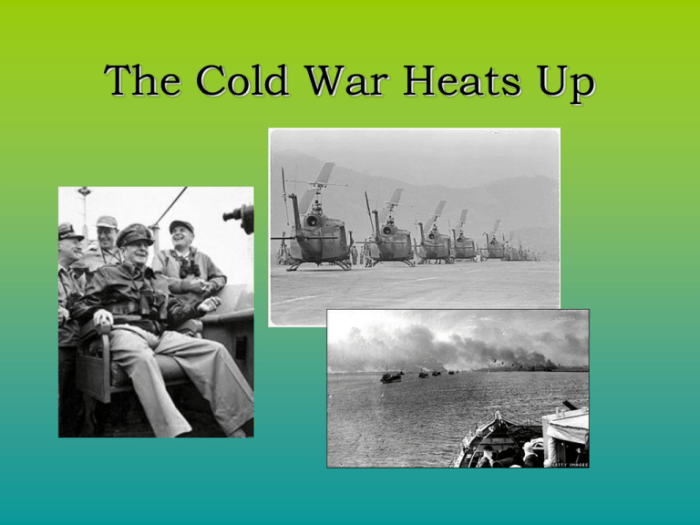 The cold war heats up mastery test