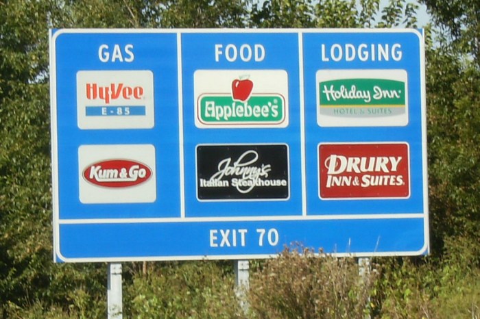 Gas food and lodging are in rural areas