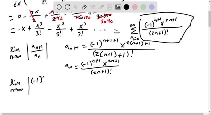 Identify the function represented by the following power series