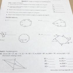 Angles of polygons and parallelograms worksheet answers