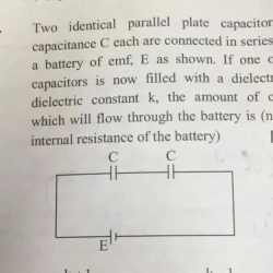 Parallel plate capacitor depiction schematic